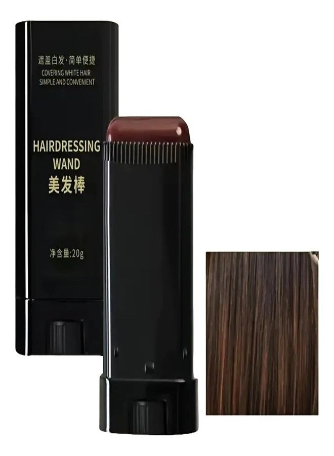 Keli Hair Colour Stick with Built-in Comb Applicator for Instant Root Touch Up | Waterproof & Sweatproof Hair Color Dye for Grey Hair Coverage | Easy Apply Hair Concealer for Men & Women ( Brown, 20gm ) - Image 1