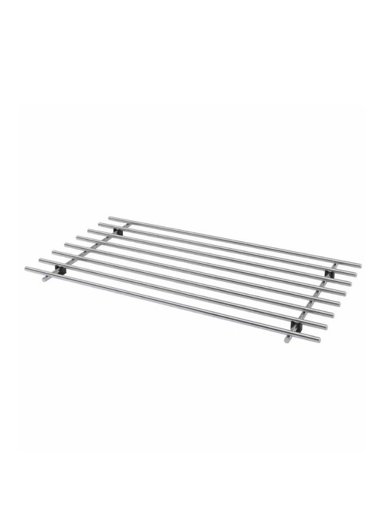 Stainless Steel Tripod Set, 19.6 X11 Inches (Approximately 50 X 28cm), Heat-Resistant And Rust Proof, Rubber Anti Slip Feet For Countertops And Tables, Protecting Surfaces From Damage From Hot Pots, Pans, And Baking Utensils, Silver  - Image 1