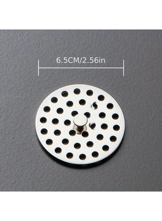 Stainless Steel Round Square Drain Cover with Handle 2.56 Inch Anti Clogging Hair Filter Grate for Bathroom Kitchen Sink Shower Rust Resistant Easy Clean Drainage Protector Perforated Design Durable Construction - Image 5