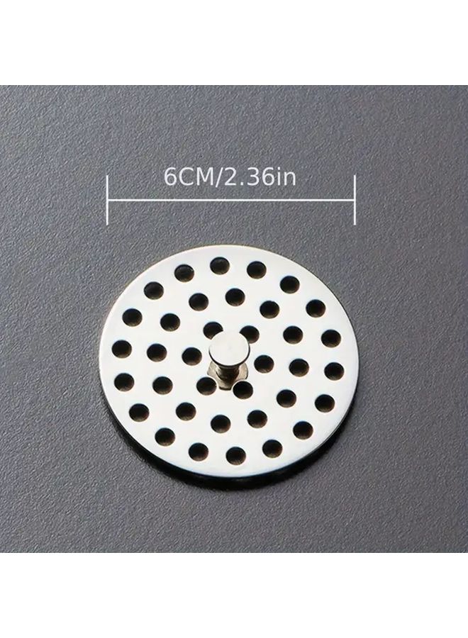 Stainless Steel Round Square Drain Cover with Handle 2.56 Inch Anti Clogging Hair Filter Grate for Bathroom Kitchen Sink Shower Rust Resistant Easy Clean Drainage Protector Perforated Design Durable Construction - Image 3