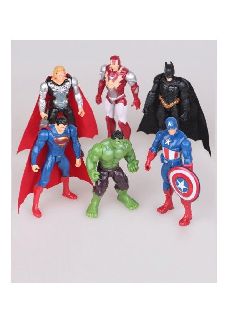 6 Pcs Super Hero Action Figures Toys for Cake Decoration  - Image 2