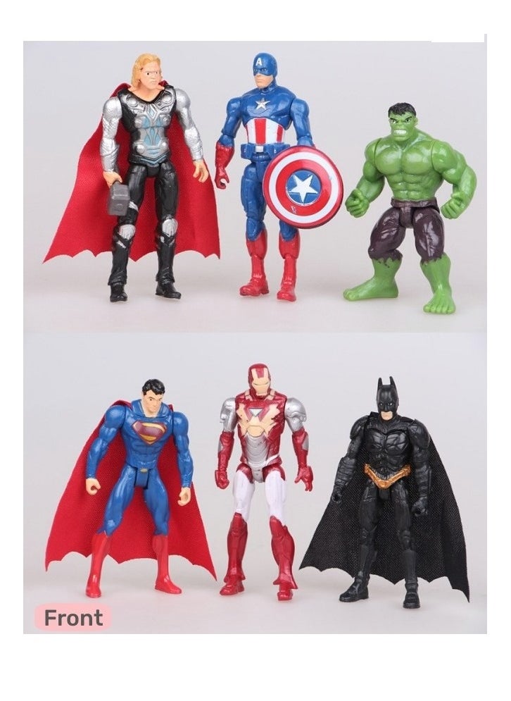 6 Pcs Super Hero Action Figures Toys for Cake Decoration  - Image 3