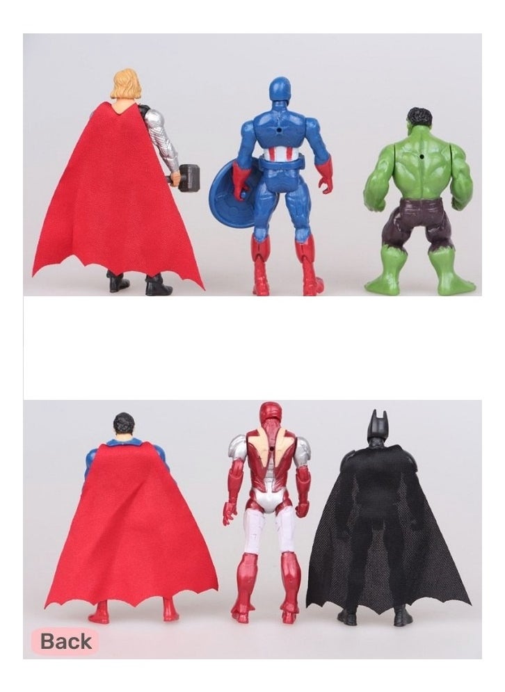 6 Pcs Super Hero Action Figures Toys for Cake Decoration  - Image 4