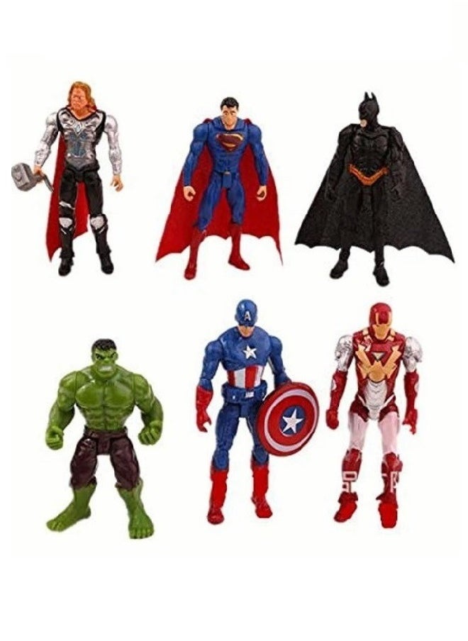 6 Pcs Super Hero Action Figures Toys for Cake Decoration  - Image 1