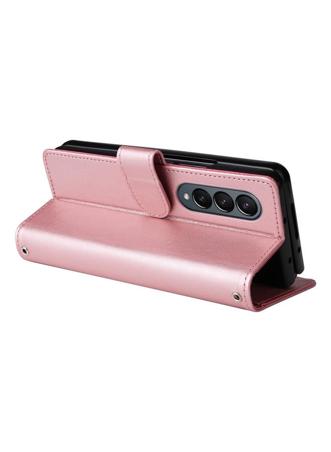 اس-توب جراب لهاتف Samsung Galaxy Z Fold4 5G، جراب هاتف جلدي متعدد الوظائف قابل للطي أفقيًا مع ثلاث فتحات للبطاقات - Image 5