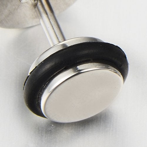 COOLSTEELANDBEYOND Mens Women Skull Chain Stud Earrings Drop Dangle, Stainless Steel, Screw Back, 2 Pcs - Image 3