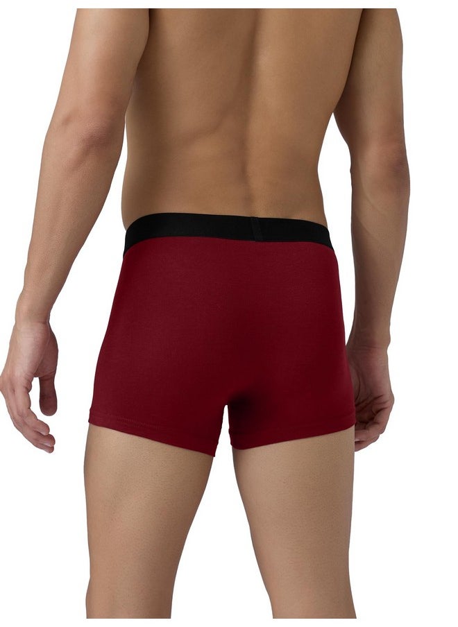 XYXX XYXX Men's Cotton Trunks (Pack of 3) (XYTRNK3PCKN545XXL_Dark Maroon + Legion Blue + Black Iris_2XL)  - Image 3