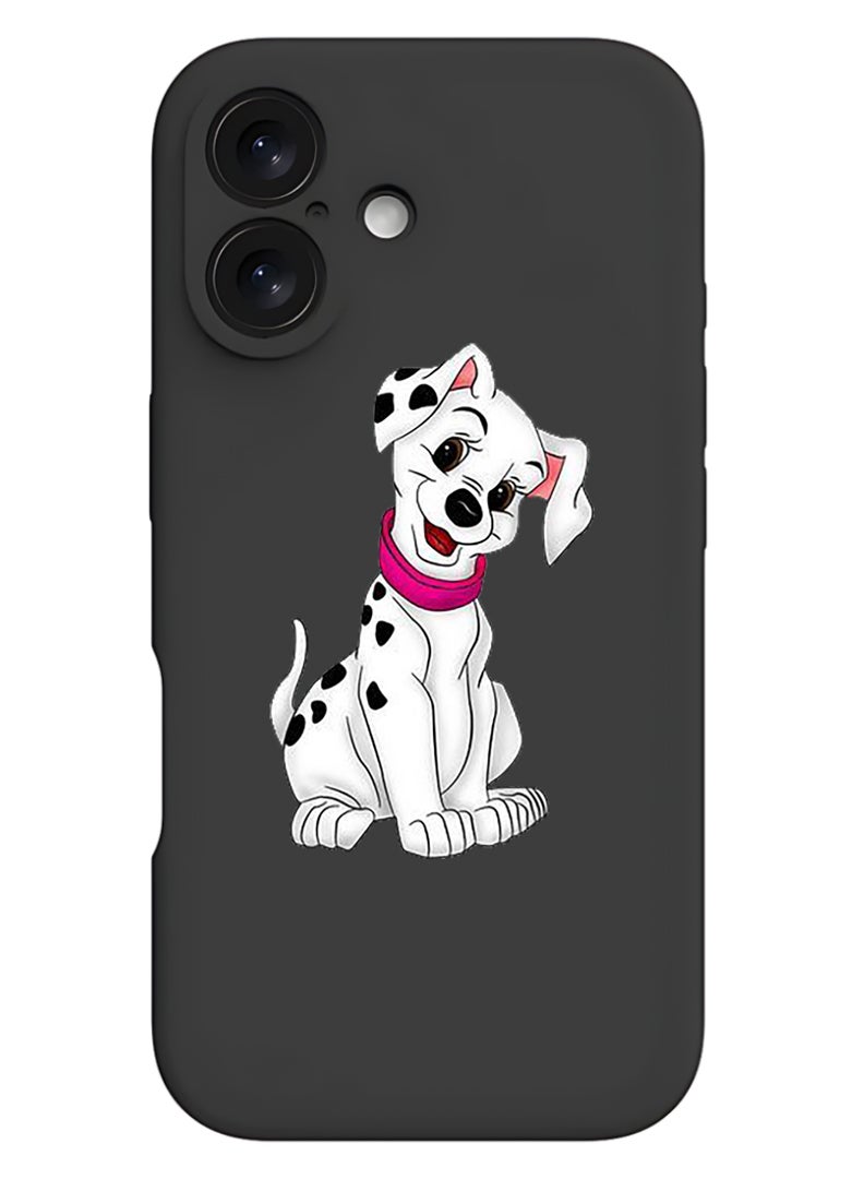 Theodor Protective Slim Fit Case Liquid Silicone Cover with Full Body Protection Anti-Scratch Shockproof Case For Apple iPhone 17 (Black) Dog (2) - Image 1