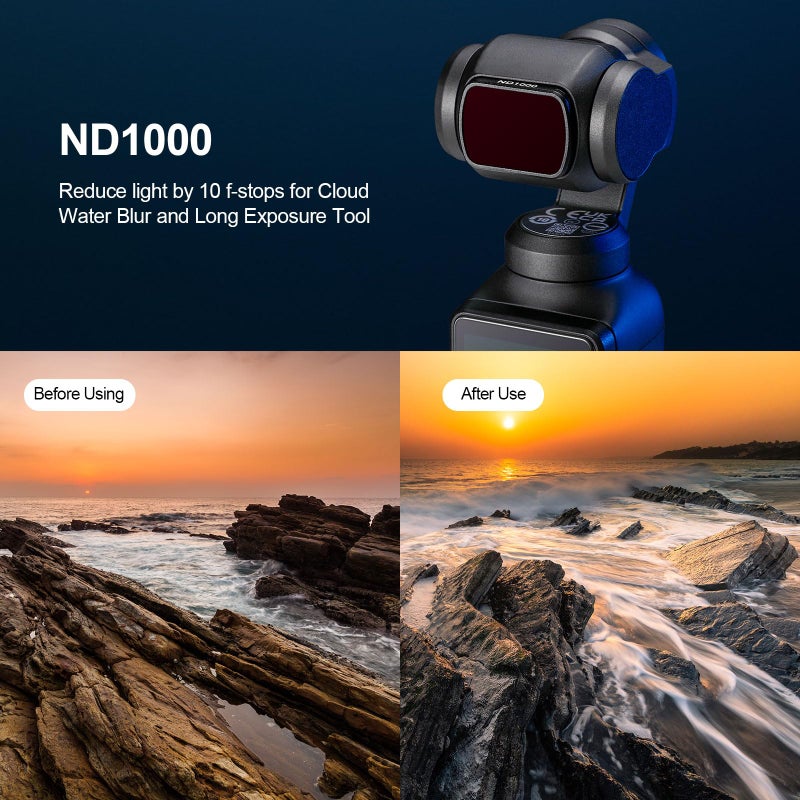 Skyreat ND Filters Set for DJI Osmo Pocket 3 Creator Combo Accessories (ND1000) - Image 5