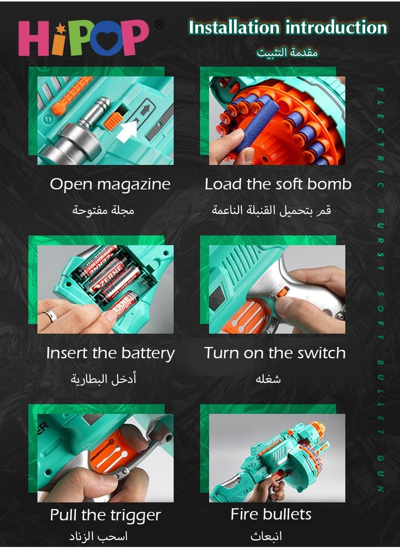 HIPOP Electric Soft Bullet Toy Gun,with 40 EVA Safety Bullet Core,Kids Toy Gun Soft Bullet Gun Toys  - Image 5