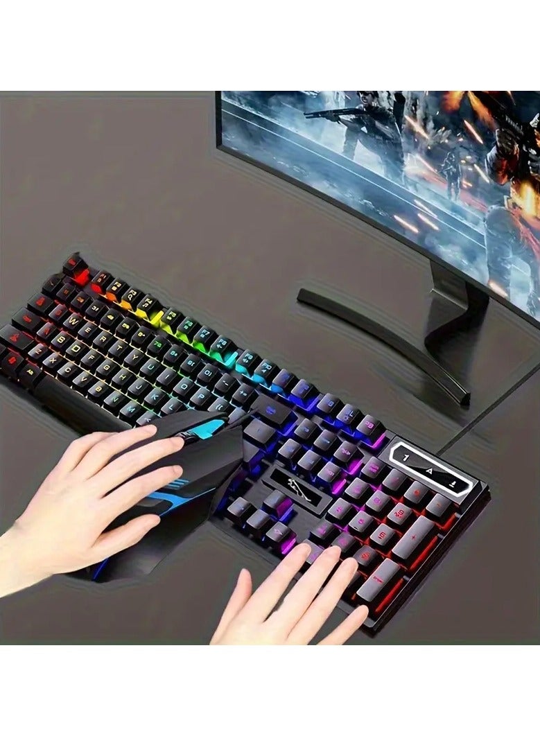 DubaiGallery G21 USB Wired 104 Buttons Mechanical Feel Keyboard And LED Mouse Set - Image 2