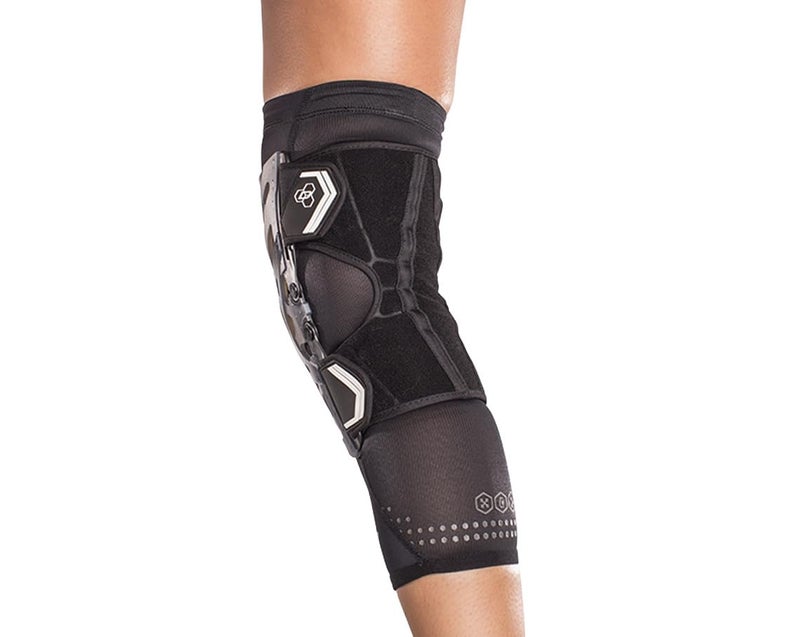 DonJoy Performance WEBTECH Knee Support Brace for Men and Women | Knee Pain Relief Support with Compression Undersleeve | Silicone Web Technology with Silicone Web Technology: Black, Small - Image 3
