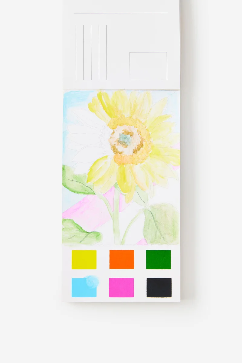 Typo WATERCOLOUR POSTCARD PAD