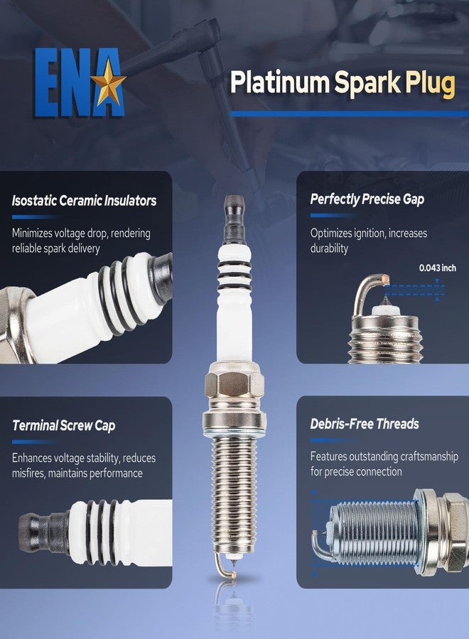 إي أن أه مجموعة من 6 ملفات إشعال وشمعات إشعال إيريديوم، سعة 3.5 لتر، 6 أسطوانات، متوافقة مع نيسان ألتيما، ماكسيما، باثفايندر، فرونتير، كويست، وإنفينيتي I35، G35، FX35، QX4 موديلات 2002-2008. بديل للرقم UF349. - Image 5