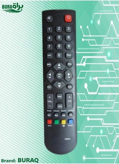 BURAQ Remote Control For Tcl Tv Screen Black 