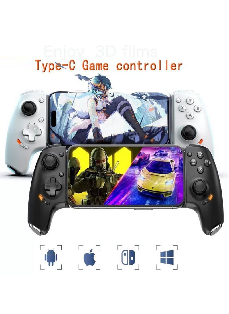 Generic Classic Wireless Gamepad Gamwing Aobing Max Bluetooth Gaming Controller Compatible with Android iOS PC Switch Steam Xbox PS with Hall Joysticks Hall Trigger Turbo Black  - Image 2