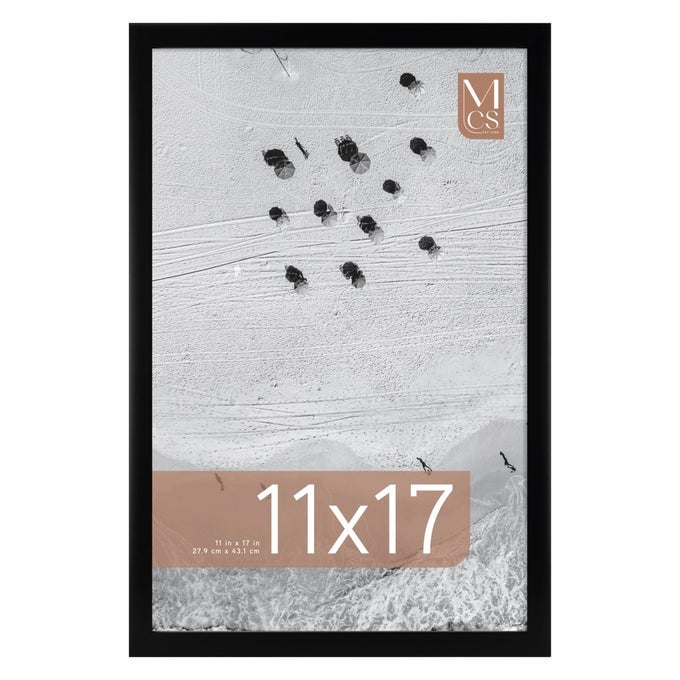 FOUNDATION 11X17 POSTER FRAME TRADITIONAL BLACK VERTICAL HORIZONTAL WALL HANGING LARGE PICTURE FRAME FOR PHOTOS POSTERS ART PRINTS 1PACK