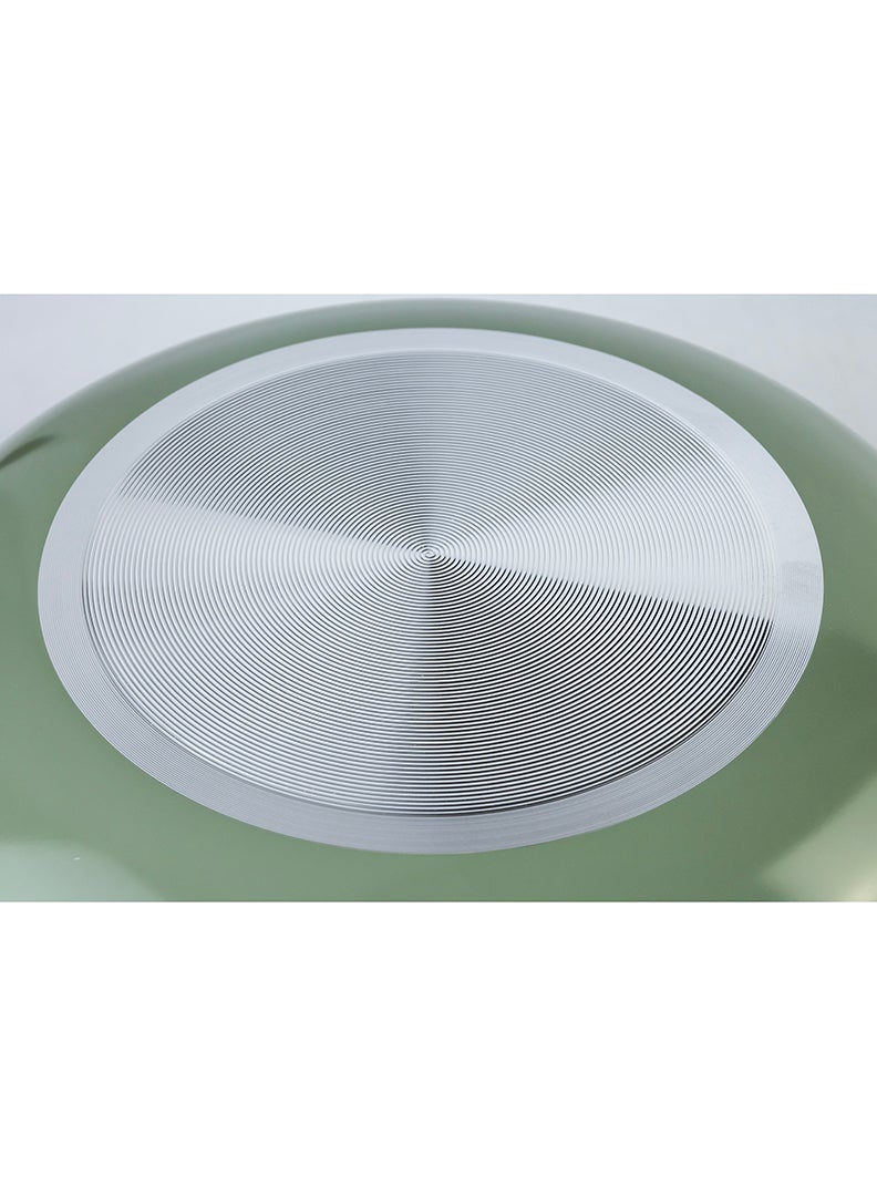Wilson 26cm Aluminium Pressed Wok Pan, Non- Stick, Induction, Marble coated - Green - Image 3