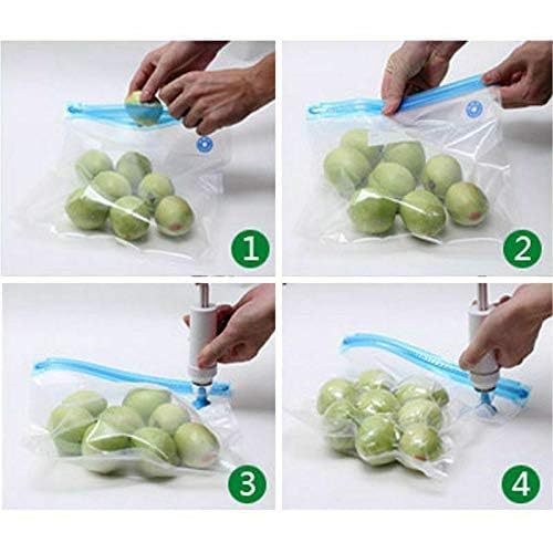 dhavl Sous Vide Cooking Bags BPAFree Reusable Vacuum Seal Bags with Air Valve for Joule and Anova Cookers Freezer Safe Vacuum Food Storage Bags food vcuum bag 21x22 cm pack of 3 - Image 2