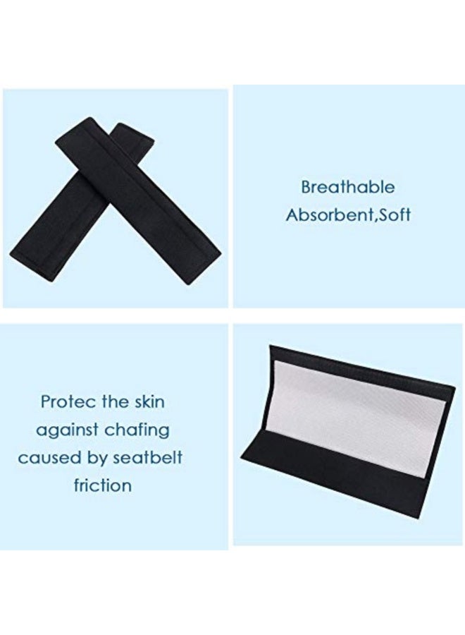 Generic Pack of 2 Seat Belt Pads Car Seat Belt Shoulder Pad Belt Cushion Protective Cushion and Velvet Bag Large - Image 3