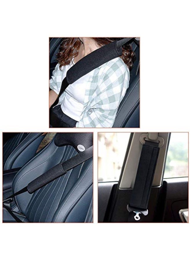 Generic Pack of 2 Seat Belt Pads Car Seat Belt Shoulder Pad Belt Cushion Protective Cushion and Velvet Bag Large - Image 4