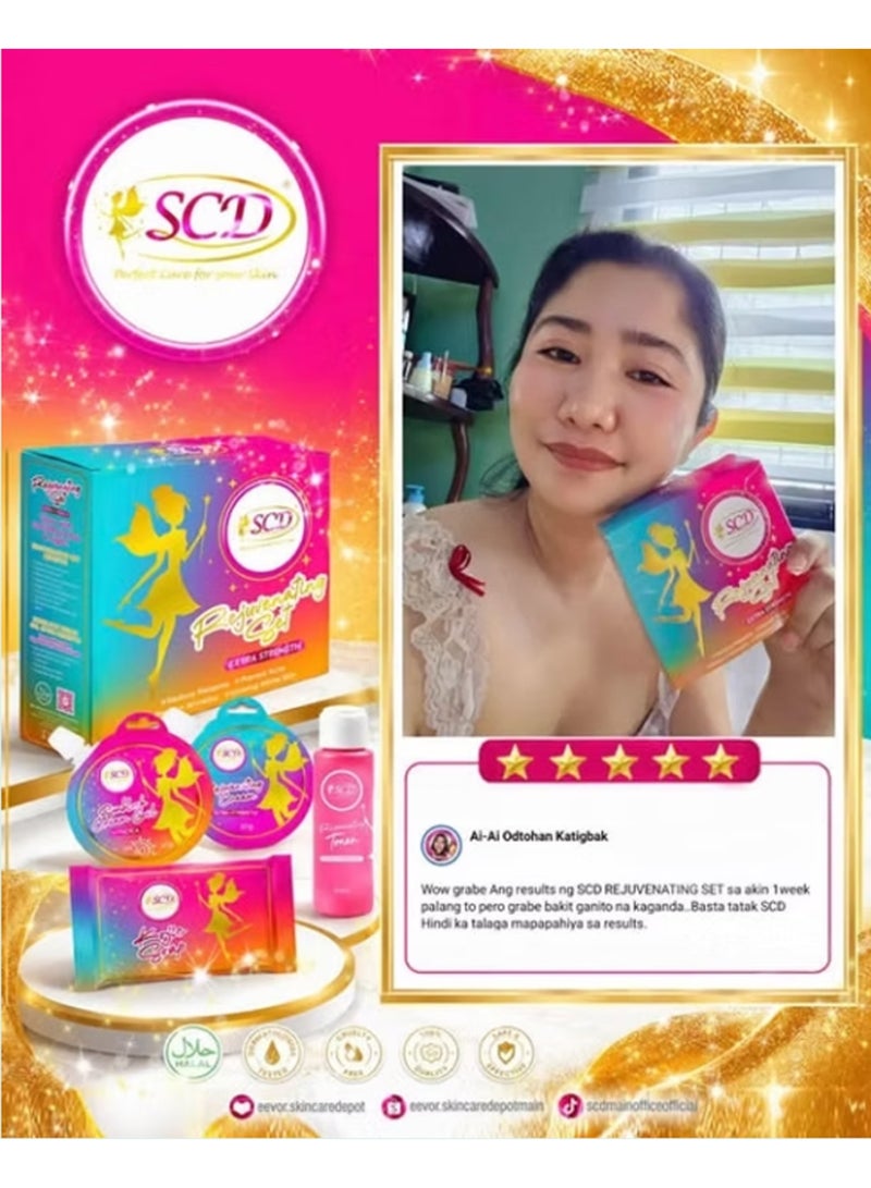 SCD Extra Strength Rejuvenating Skin Care Set for Face, Brightening and Glowing Beauty Kit, Helps Improve Appearance of Dark Spots, Melasma, Fine Lines and Acne Prone Skin for Women Daily Use - Image 1