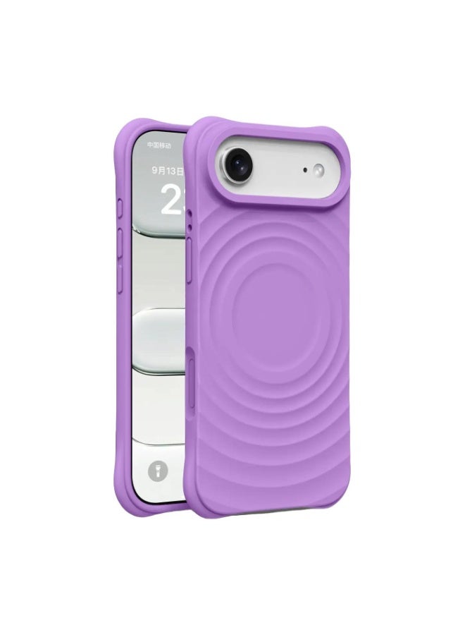 Liquid Silicone Magnetic 3D Ripple Phone Case for Apple iPhone 17 Air, Full Coverage, Shockproof - Image 1