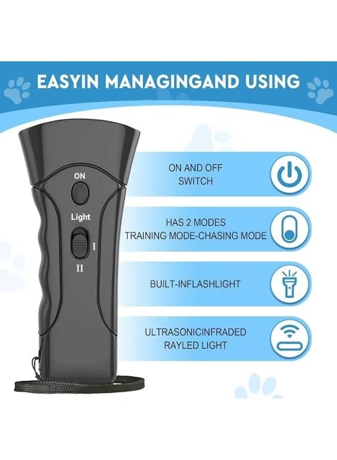 Ultrasonic Double Dog Chaser and Trainer - Handheld Safe Anti-Barking & Pet Training Device - Image 2