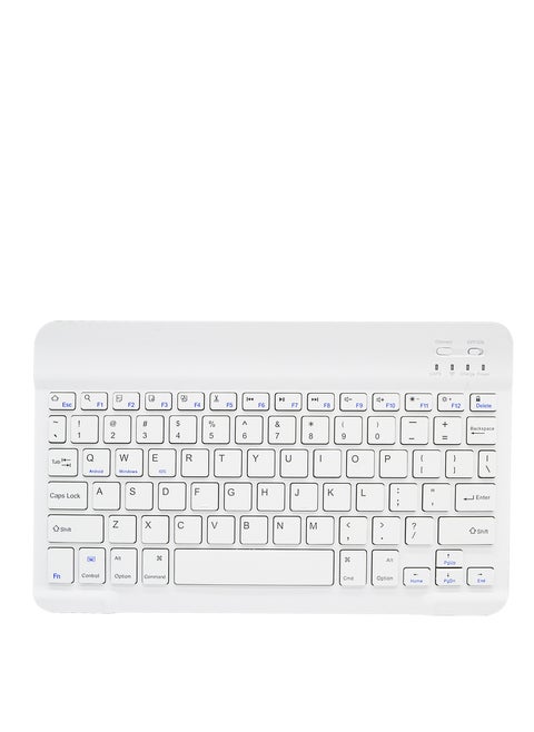 Wireless Bluetooth Rechargeable Keyboard, Multi-Device Universal Bluetooth Keyboard, Portable Keyboard, Suitable for iOS Android, Windows iPad, Tablets MacBook (White)
