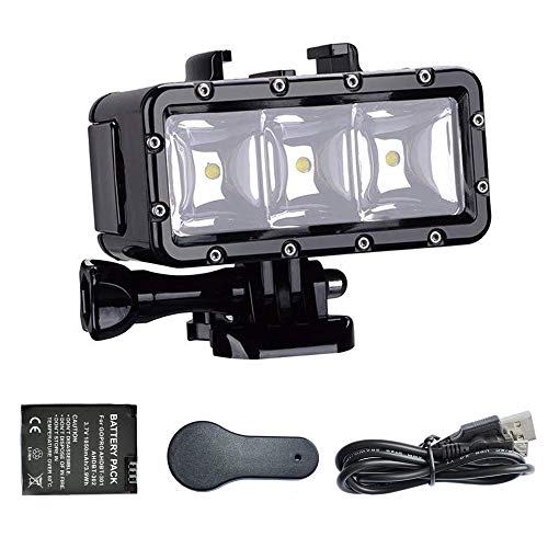 Suptig Underwater Light, Waterproof Light, Dimmable Waterproof (45m) LED Video Light for GoPro 13,11,10,9,8,7,6,5,4,3, DJI Action, Insta 360 Action Cameras - Image 1