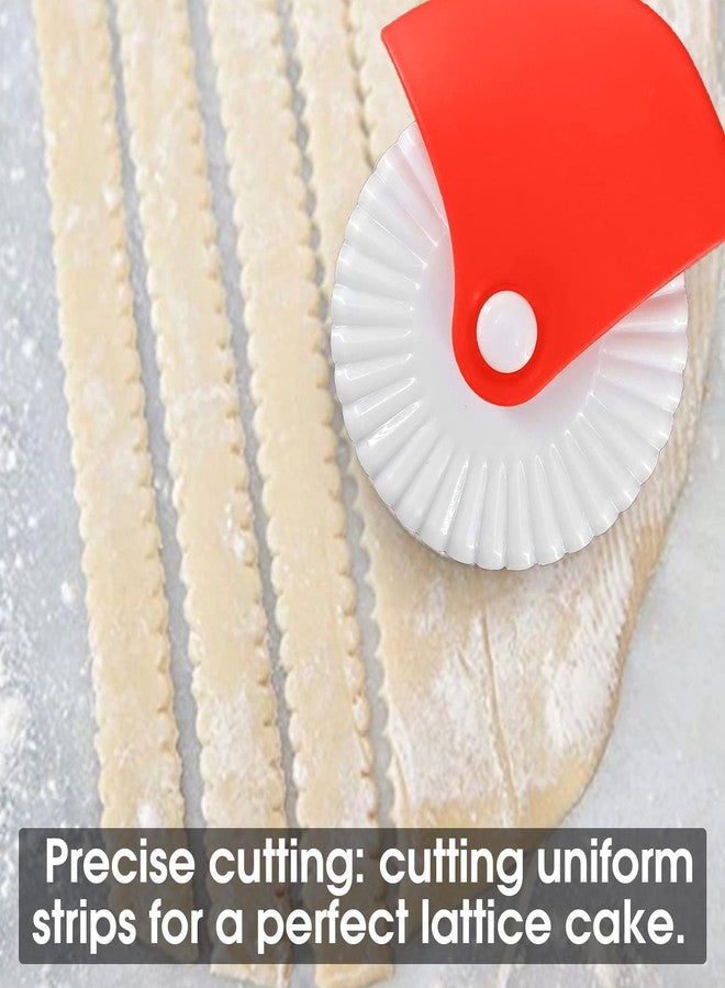 Ginfonr 2 Pack Pastry Cutting Wheel, Pastry Wheel Decorator Pie Crust Pastry Wheel and Cutter for Cutting Pastry, Rolled Pastry Pie Crimper, Baking & Cooking Tool for Apple Pie Crust or Ravioli Pasta - Image 5