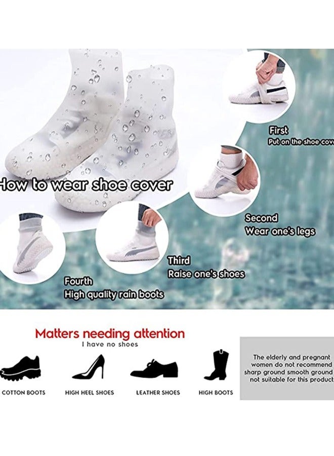Generic Bottom rain Shoe Covers, Waterproof Non-Slip wear-Resistant, Bicycle Boots Sports, Reusable Foldable, Super Stretchy Even Size Men and Women Universal Models  - Image 3