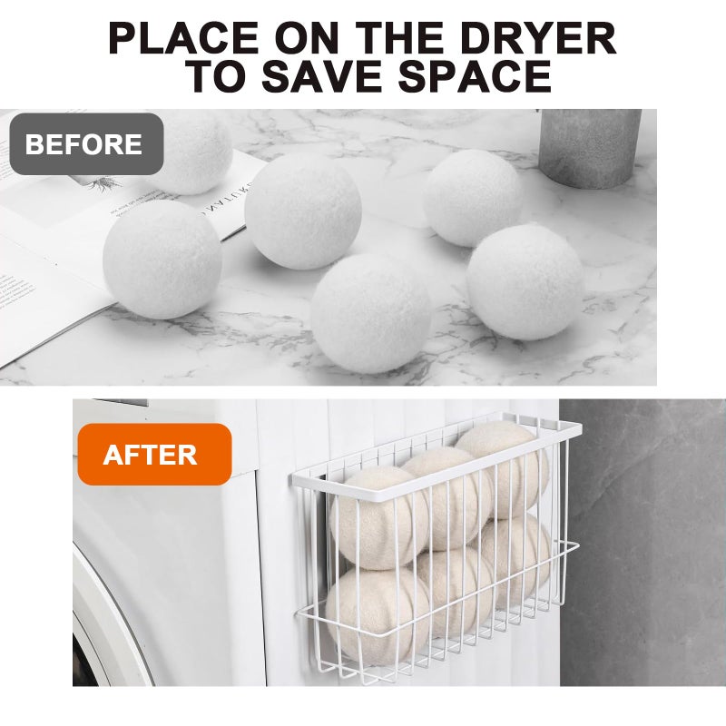 Fnaumdol Magnetic Dryer Ball Holder for Laundry Room Organization and Storage,Magnetic Lint Bin for Laundry Room, - Image 4