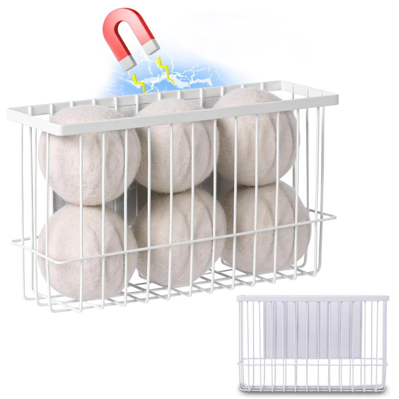 Fnaumdol Magnetic Dryer Ball Holder for Laundry Room Organization and Storage,Magnetic Lint Bin for Laundry Room, - Image 1