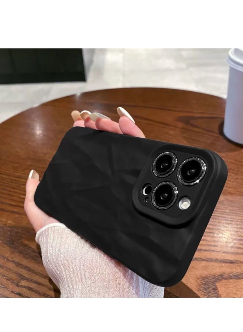 Matte Black Marble Case for iPhone 16 Pro Max – Textured Design, Shockproof, Anti-Fingerprint - Image 3