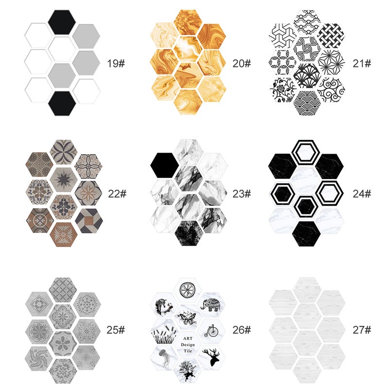 10 Pcs/Set Self-adhesive Floor Sticker for Bathroom Kitchen Backsplash Tiles Wall DIY Home Decal Removable Decor - Image 4