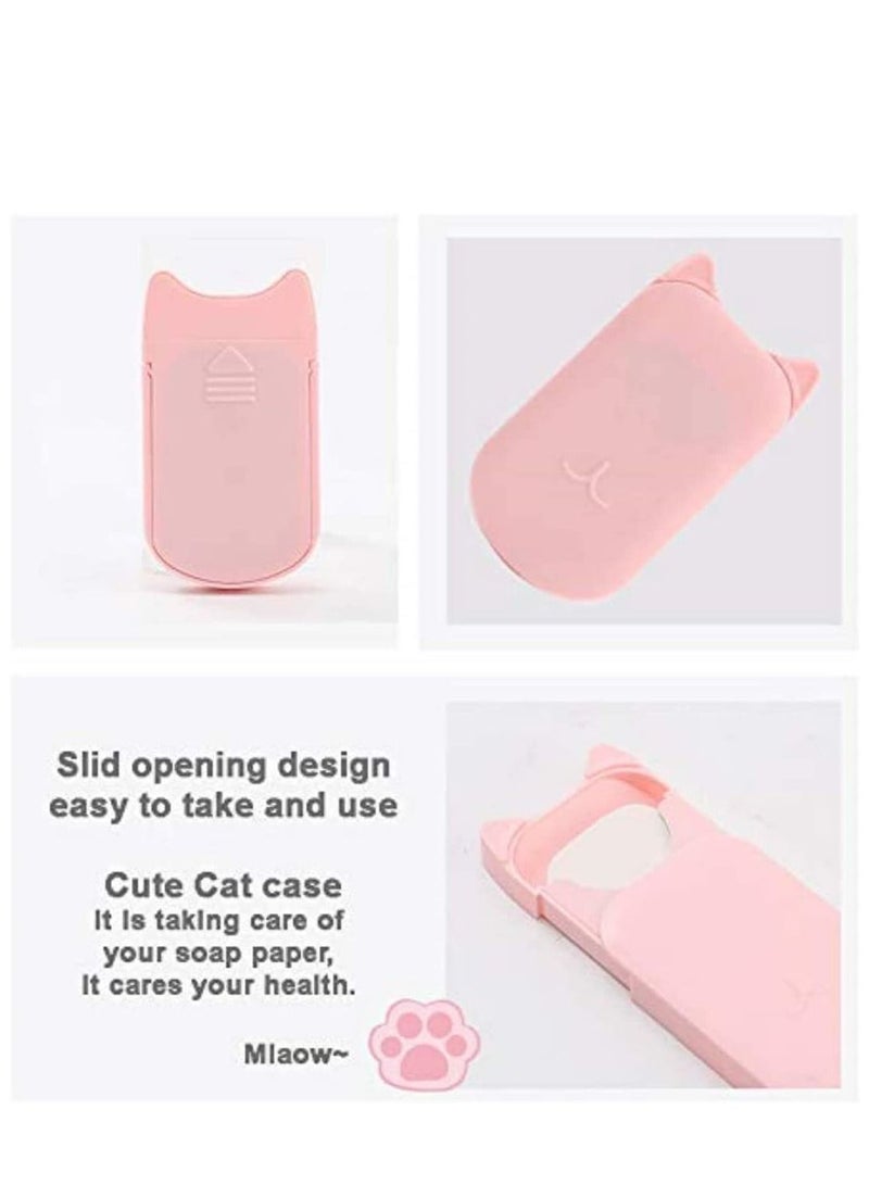 Generic 12-Box Antibacterial Soap Paper Sheets in Lovely Cat Slid Case, Portable Disposable Antibacterial Nature Foaming Hand Paper Soap Sheet for Hiking, Camping, backpacking  - Image 4