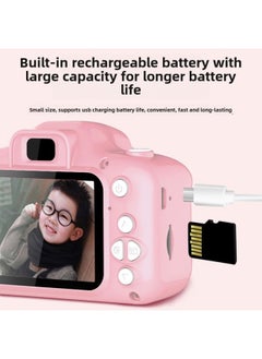 Generic Children's Digital Camera Campus Mini HD Portable Small Student Party Portable Card Machine Gift For Boys And Girls-Body Color:Ex2 Blue Cat  - Image 3