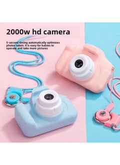 Generic Children's Digital Camera Campus Mini HD Portable Small Student Party Portable Card Machine Gift For Boys And Girls-Body Color:Ex2 Blue Cat  - Image 2