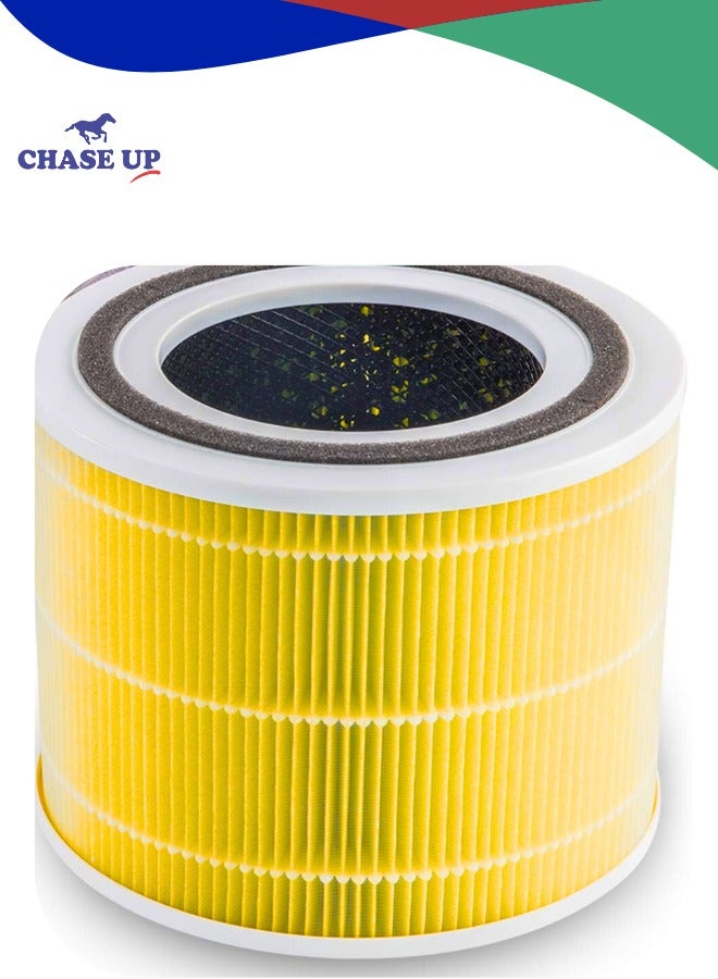 Chase Up Air Purifier Pet Allergy Replacement Filter, 3-in-1 Filter, Efficiency Activated Carbon, Core300-RF-PA, 1 Pack, Yellow - Image 1