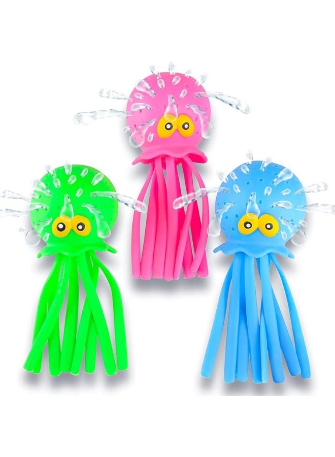 ArtCreativity Octopus Water Balls, Set of 3, Rubber Kidsâ€™ Bath Toys, Sensory Stress Relief Pool Toys for Kids, Cute Goodie Bag Fillers for Boys and Girls, Pink, Blue and Green - Image 1