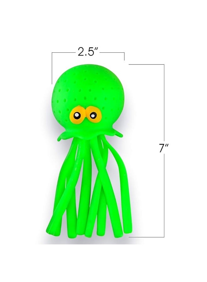 ArtCreativity Octopus Water Balls, Set of 3, Rubber Kidsâ€™ Bath Toys, Sensory Stress Relief Pool Toys for Kids, Cute Goodie Bag Fillers for Boys and Girls, Pink, Blue and Green - Image 5