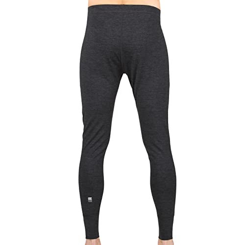 MERIWOOL Men’s Base Layer Bottoms - Lightweight Merino Wool Thermal Pants Charcoal Gray - Image 2