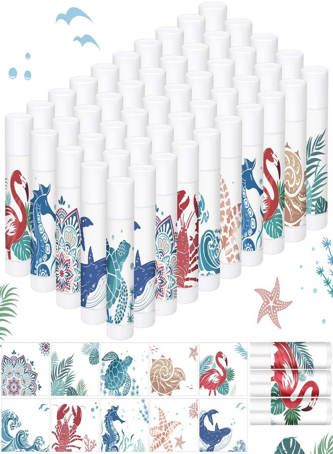 Demissle 50 Pcs Beach Lip Balms Bulk Moisturizing Travel Size Lip Balm Sticks Cruise Ship Essentials Beach Party Favors for Women Sea Summer Vacation Cruise Gift Exchange Bridesmaid Wedding Gift - Image 1
