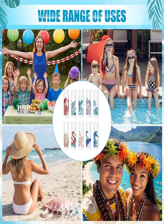 Demissle 50 Pcs Beach Lip Balms Bulk Moisturizing Travel Size Lip Balm Sticks Cruise Ship Essentials Beach Party Favors for Women Sea Summer Vacation Cruise Gift Exchange Bridesmaid Wedding Gift - Image 5