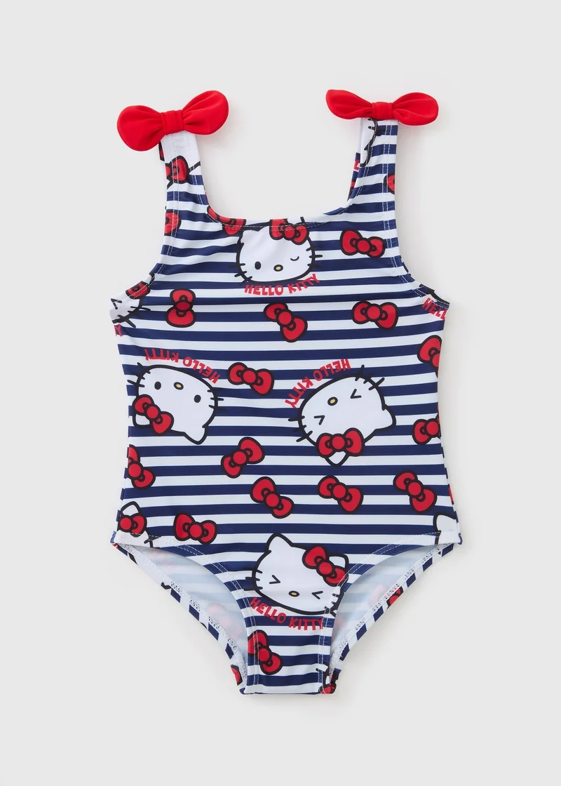 Matalan Hello Kitty Navy Stripe Swimsuit