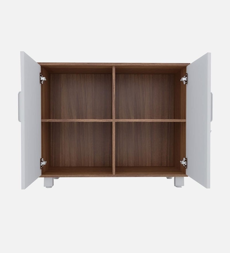 NEUDOT NEUDOT Ronald Filo 2 Door Multipurpose CabinetBookshelfOrganiserCupboardAlmariWardrobe for HomeKitchenOfficeLiving Room 1 Year Warranty Finish Color Leon Teak Knock Down  - Image 4
