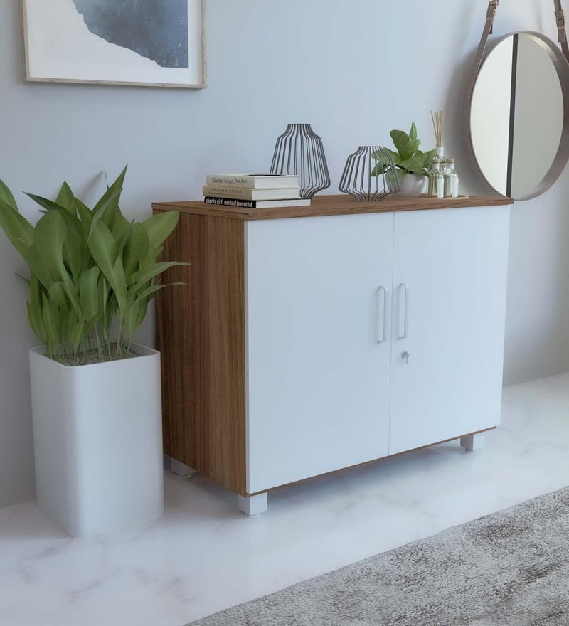 NEUDOT NEUDOT Ronald Filo 2 Door Multipurpose CabinetBookshelfOrganiserCupboardAlmariWardrobe for HomeKitchenOfficeLiving Room 1 Year Warranty Finish Color Leon Teak Knock Down  - Image 3