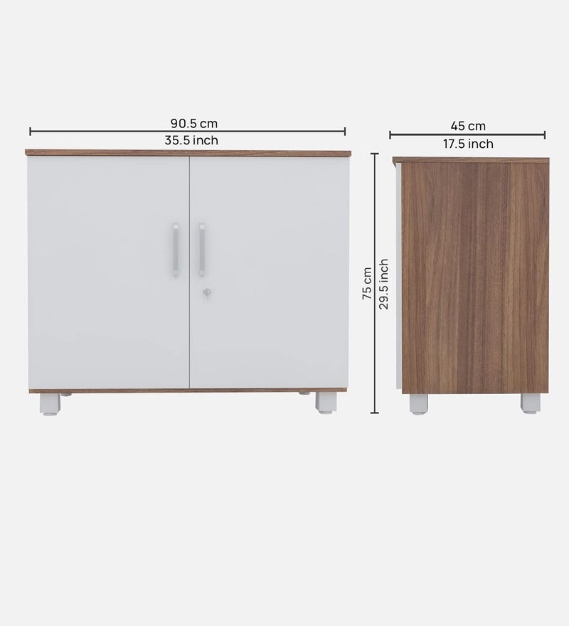 NEUDOT NEUDOT Ronald Filo 2 Door Multipurpose CabinetBookshelfOrganiserCupboardAlmariWardrobe for HomeKitchenOfficeLiving Room 1 Year Warranty Finish Color Leon Teak Knock Down  - Image 2