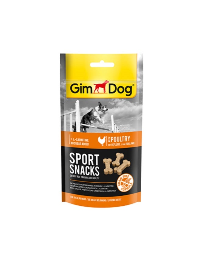 GimDog Sport Snacks Mini-Bones With Poultry - 60g